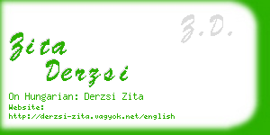 zita derzsi business card